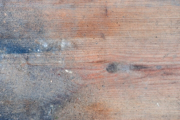 Old natural grunge textured wood background. Weathered wood with sand and small stones for design