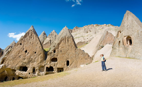Selime and Ihlara valley in Cappadocia, Anatolia, Turkey