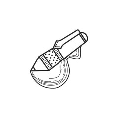 Pen line art icon.The signature icon.