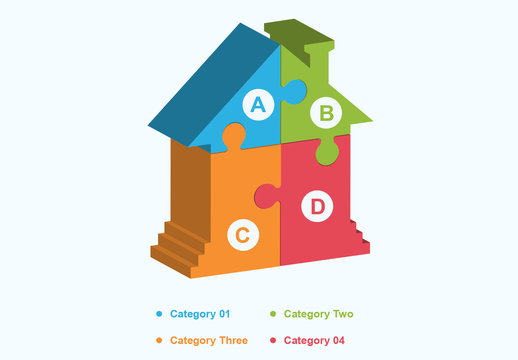 Puzzle House Infographic Layout