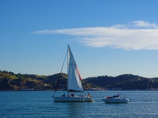 yacht in the sea