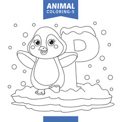 Vector Illustration Of Animal Coloring Page