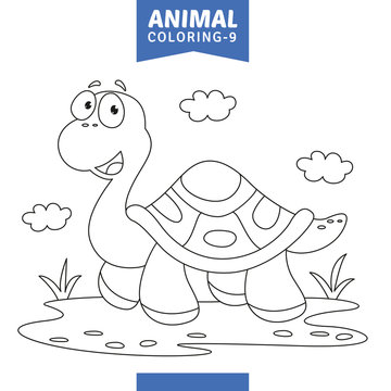 Vector Illustration Of Animal Coloring Page