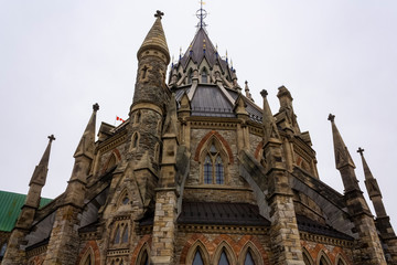 Fototapeta na wymiar Circular Gothic revival building