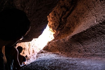 inside the salt cave in Atacama Chile