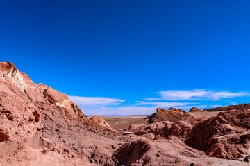 Fototapeta na wymiar Vision of the Valley of the Moon in the Atacama Desert
