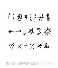 벡터 문자 / 손으로 쓴 글씨체