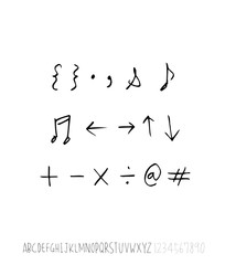 벡터 문자 / 손으로 쓴 글씨체