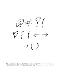 벡터 문자 / 손으로 쓴 글씨체