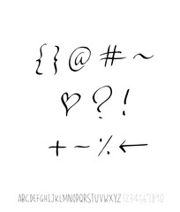 벡터 문자 / 손으로 쓴 글씨체