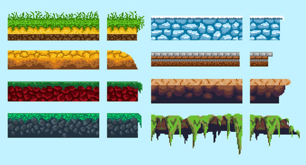 A set of basics for creating pixel seamless landscape