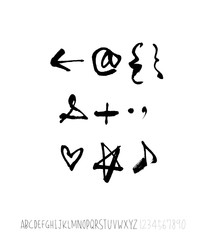 벡터 문자 / 손으로 쓴 글씨체