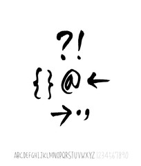 벡터 문자 / 손으로 쓴 글씨체