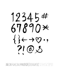 벡터 문자 / 손으로 쓴 글씨체