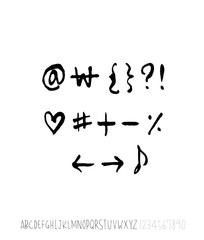 벡터 문자 / 손으로 쓴 글씨체