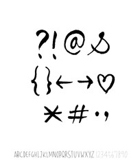 벡터 문자 / 손으로 쓴 글씨체