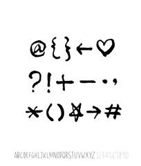 벡터 문자 / 손으로 쓴 글씨체