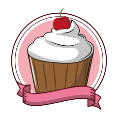 Delicious cupcake dessert