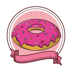 Donut dessert cartoons