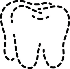 Dot Line drawing of tooth