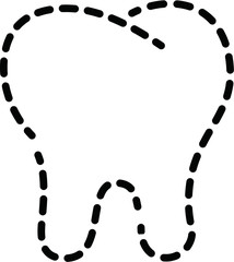 Dot Line drawing of tooth