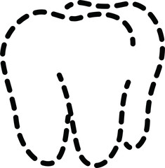 Dot Line drawing of tooth