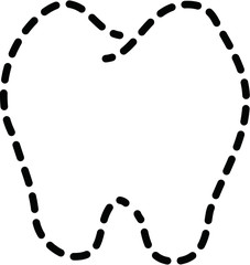 Dot Line drawing of tooth