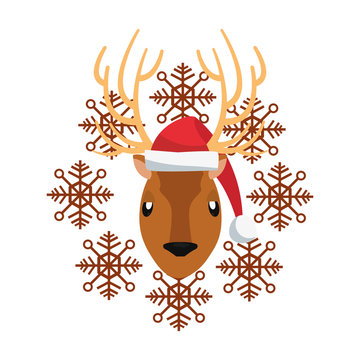 christmas reindeer snowflake decoration
