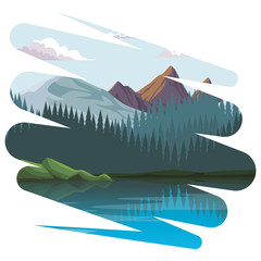 Beautiful landscape scenery grunge