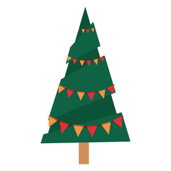 Fototapeta na wymiar pine tree garland christmas decoration