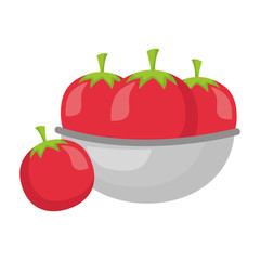 bowl with tomatoes healthy food