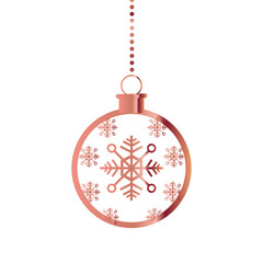 Fototapeta premium hanging ball snowflake christmas decoration