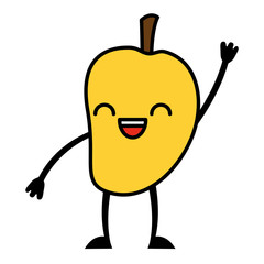 Naklejka premium kawaii cute mango cartoon character