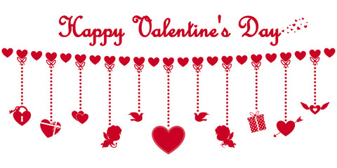 Valentine's Day Valentine, Holiday Celebrated February 14. Vector illustration.