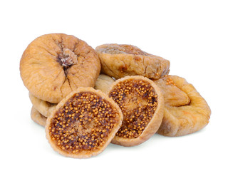 dried figs fruit isolated on white background