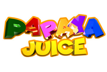 Papaya juice 3D.