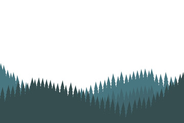 Trees silhouette landscape