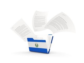 Folder with flag of el salvador