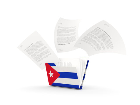 Folder with flag of cuba