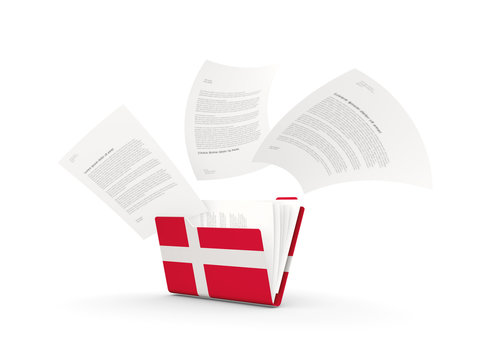 Folder with flag of denmark