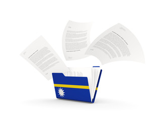 Folder with flag of nauru