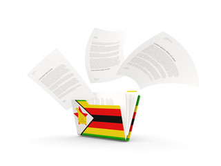 Folder with flag of zimbabwe