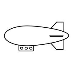 Airship icon on white.
