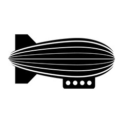 Airship icon on white.