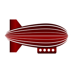 Airship icon on white.
