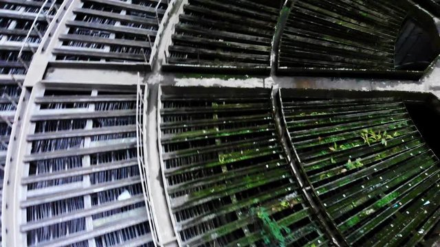 Drone footage from a abandoned cooltower near Charleroi.