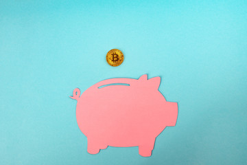 Piggy Bank with Bitcoin