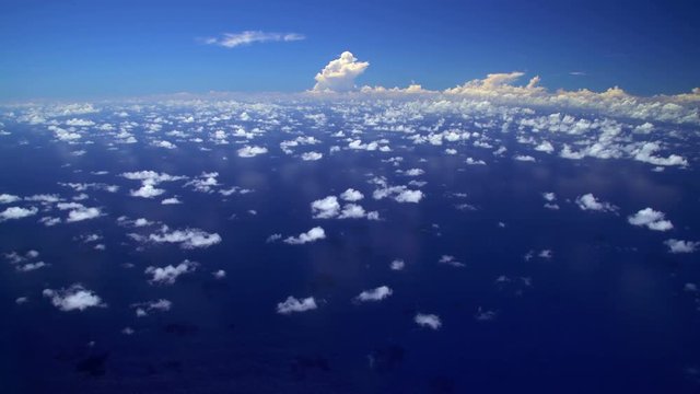 Aerial view of Coral Reef Tupai Heart Island French Polynesia 