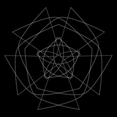 Fototapeta premium Geometry minimalistic artwork poster with simple shape and figure