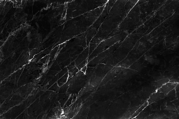 Fototapeta premium Black marble texture with white veins seamless patterns , interiors tile luxury for background